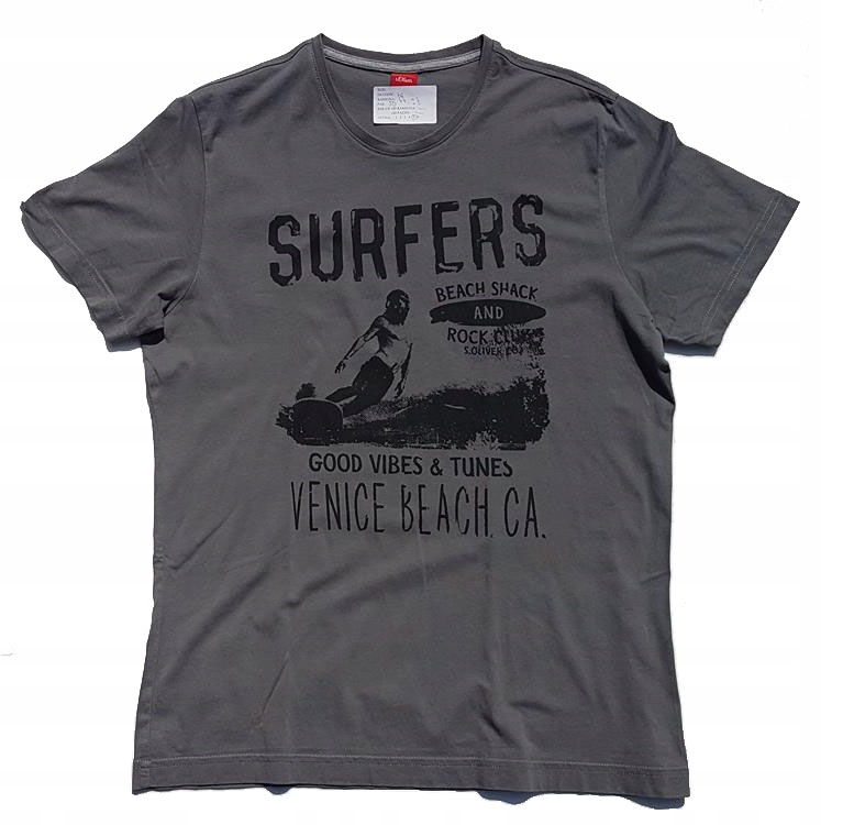 1598 S OLIVER szary T-SHIRT surfers VENICE L