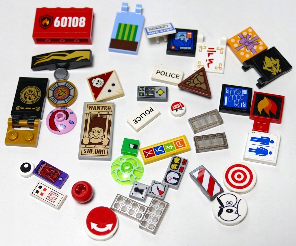 LEGO ELEMENTY Z NADRUKIEM KOMPLET MIX