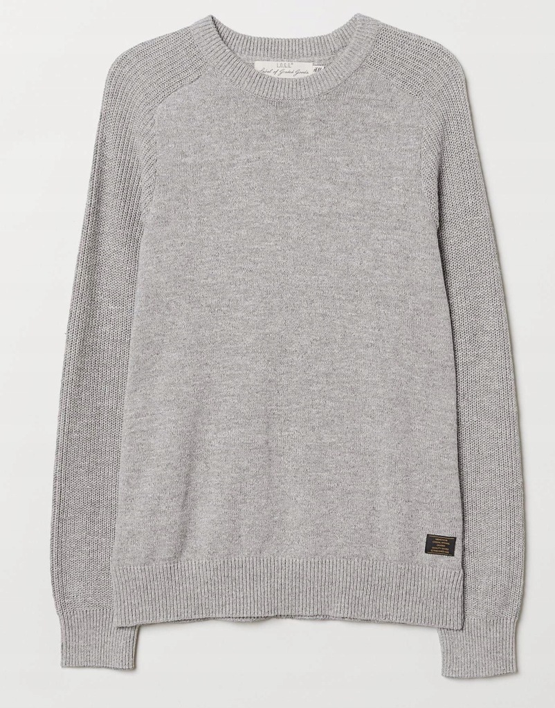 01P065 H&M__MJ9 SZARY SWETER CASUAL__M