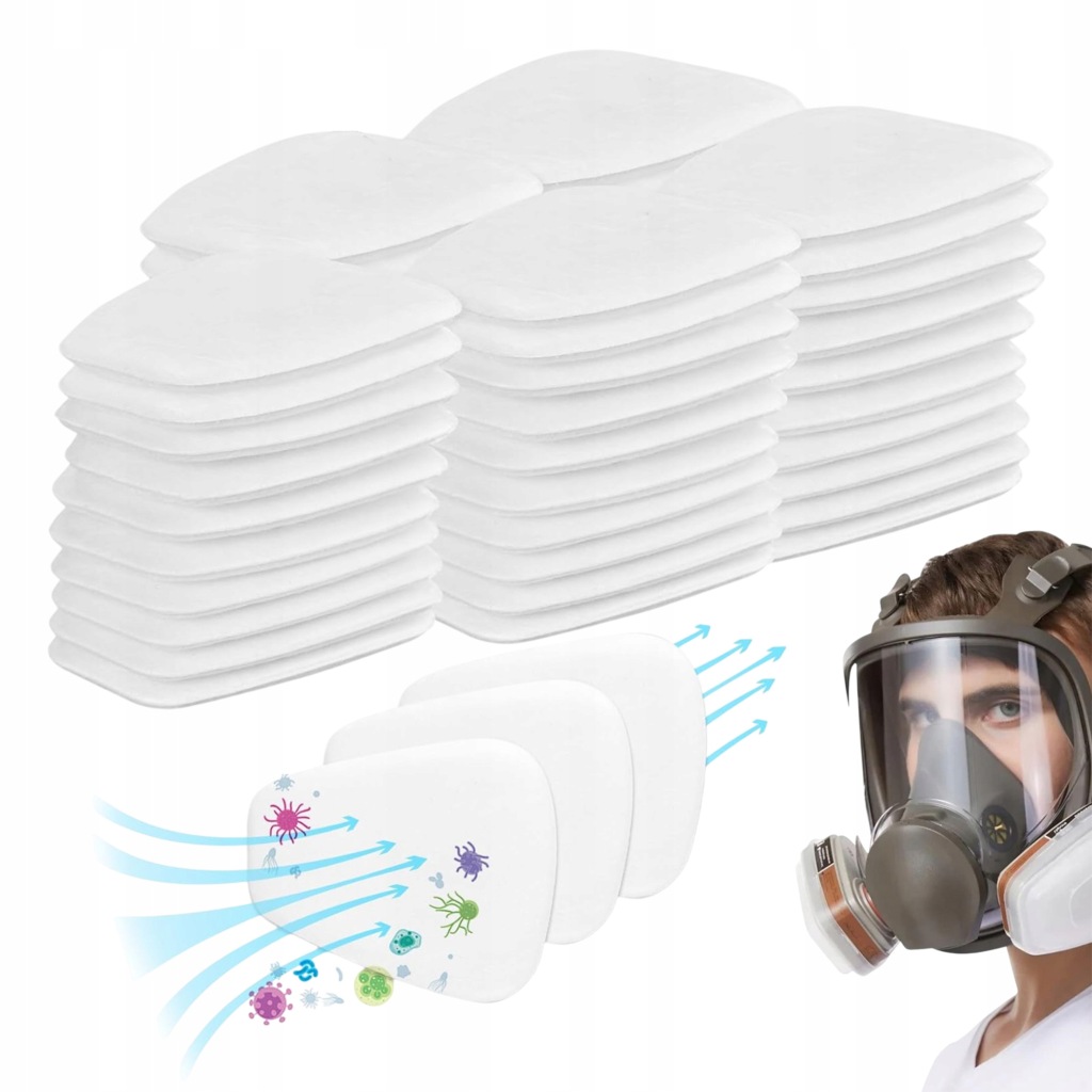 FILTR PRZECIWPYŁOWY DO MASKI ODDECHOWA SYSTEM FILTRACJI P2 5N11CN 50PCS