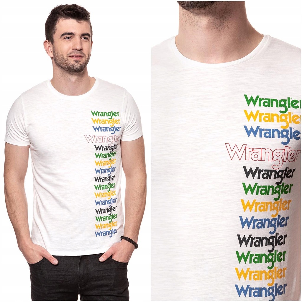 WRANGLER FESTIVAL MĘSKA KOSZULKA T-SHIRT NADRUK S