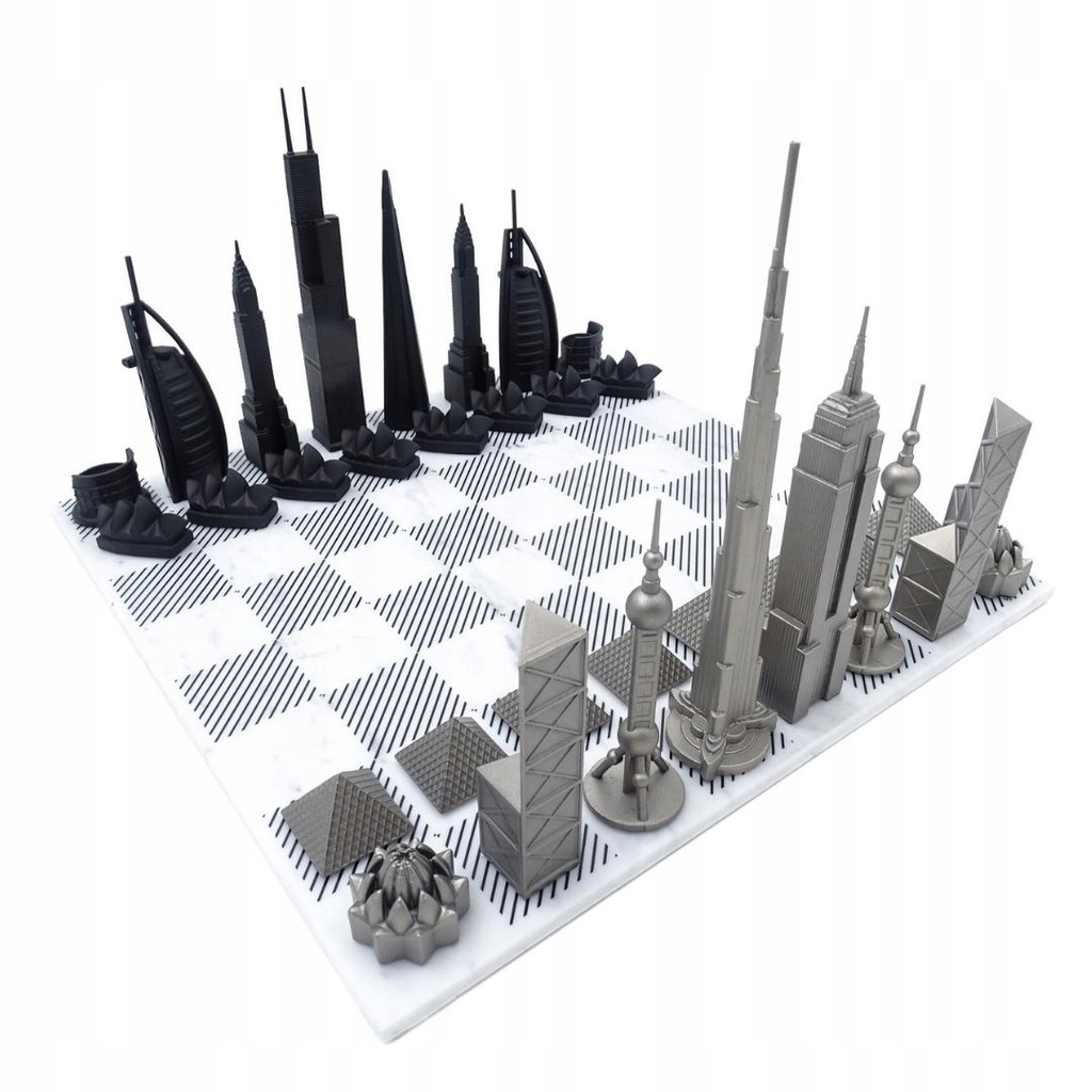 szachy ze stali nierdzewnej na Skyline WI -GD