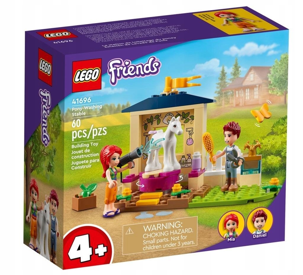 LEGO FRIENDS 41696 KĄPIEL DLA KUCYKÓW W STAJNI