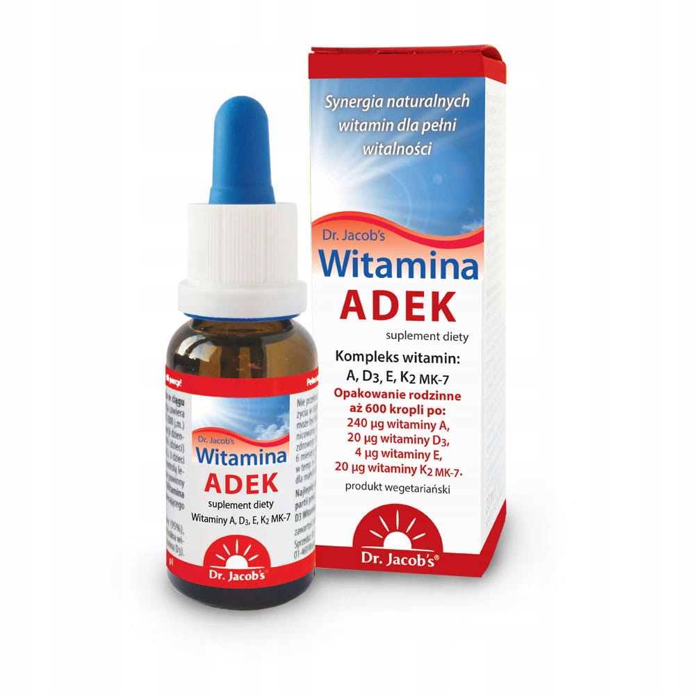 ADEK witamina A D3 K2 E COMPLEX JACOB'S krople