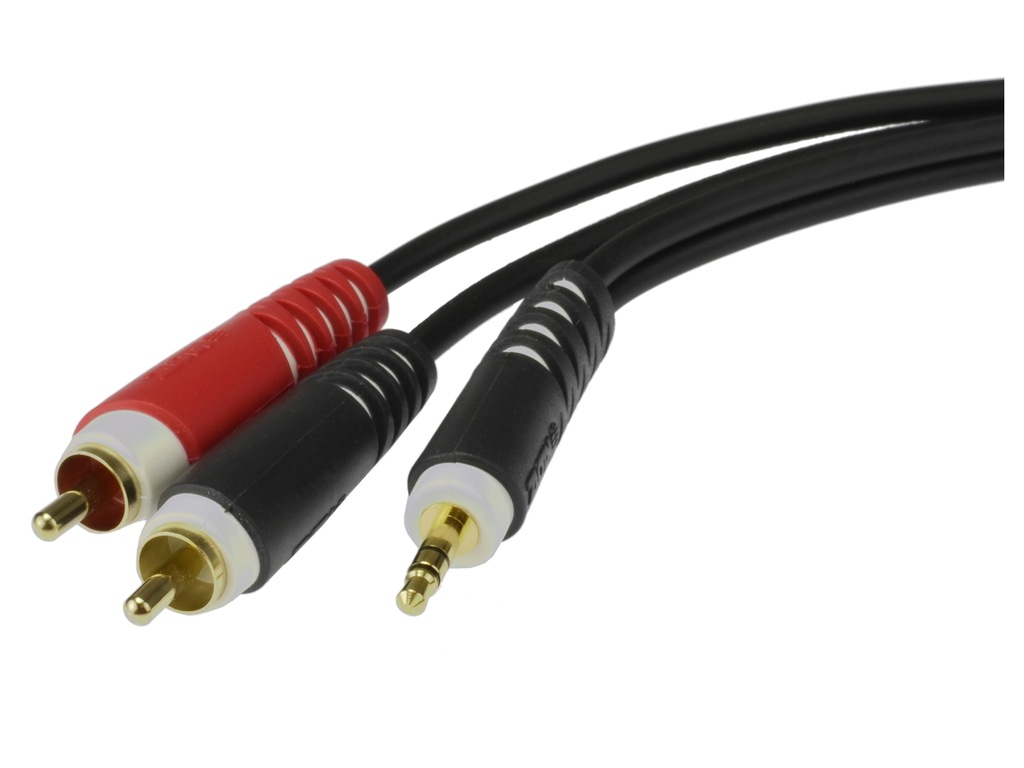 KLOTZ Kabel przewód Jack Stereo 3,5mm / 2xRCA 6m