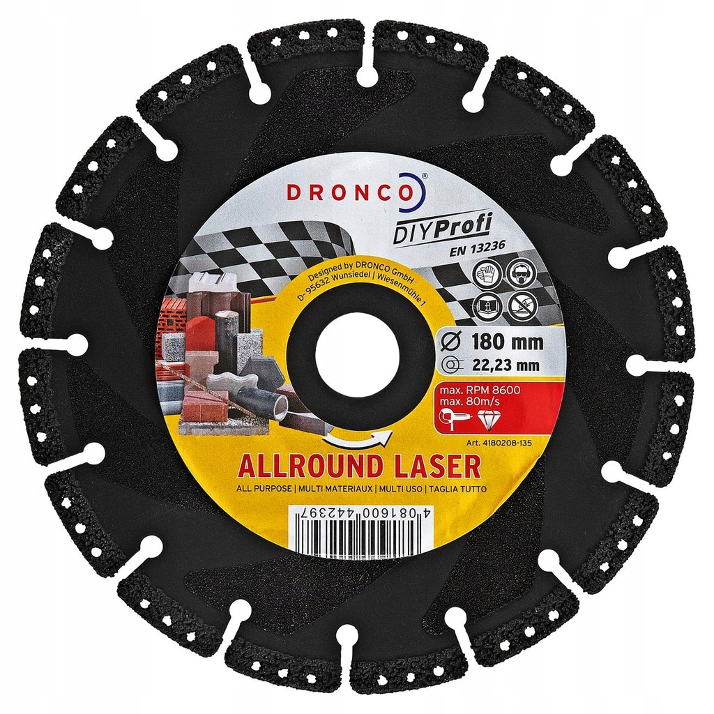 Dronco tarcza diamentowa 180 mm x 22,23 mm EN13236