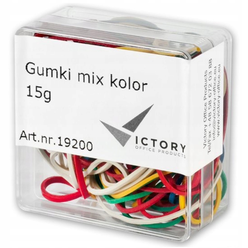 Gumki recepturki kolorowe w pudełku mix 15g