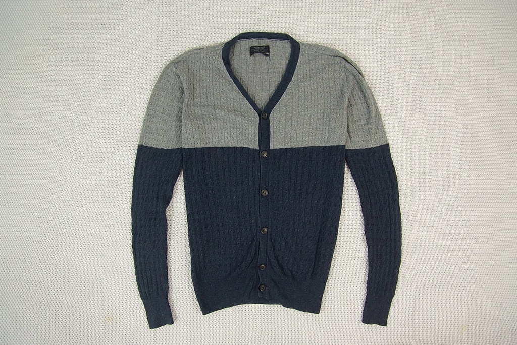 ALLSAINTS * CIENKI MĘSKI SWETER KARDIGAN * R. L