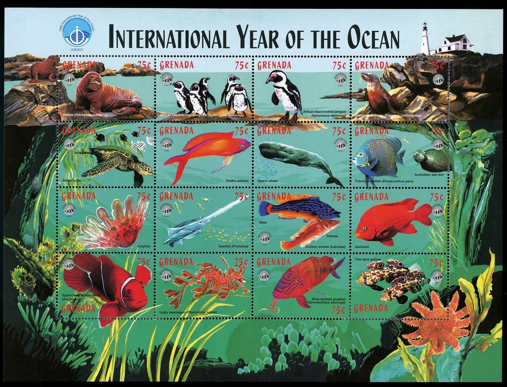 Grenada** Mi. 3738-63 Międzynarodowy Rok Oceanu 16€