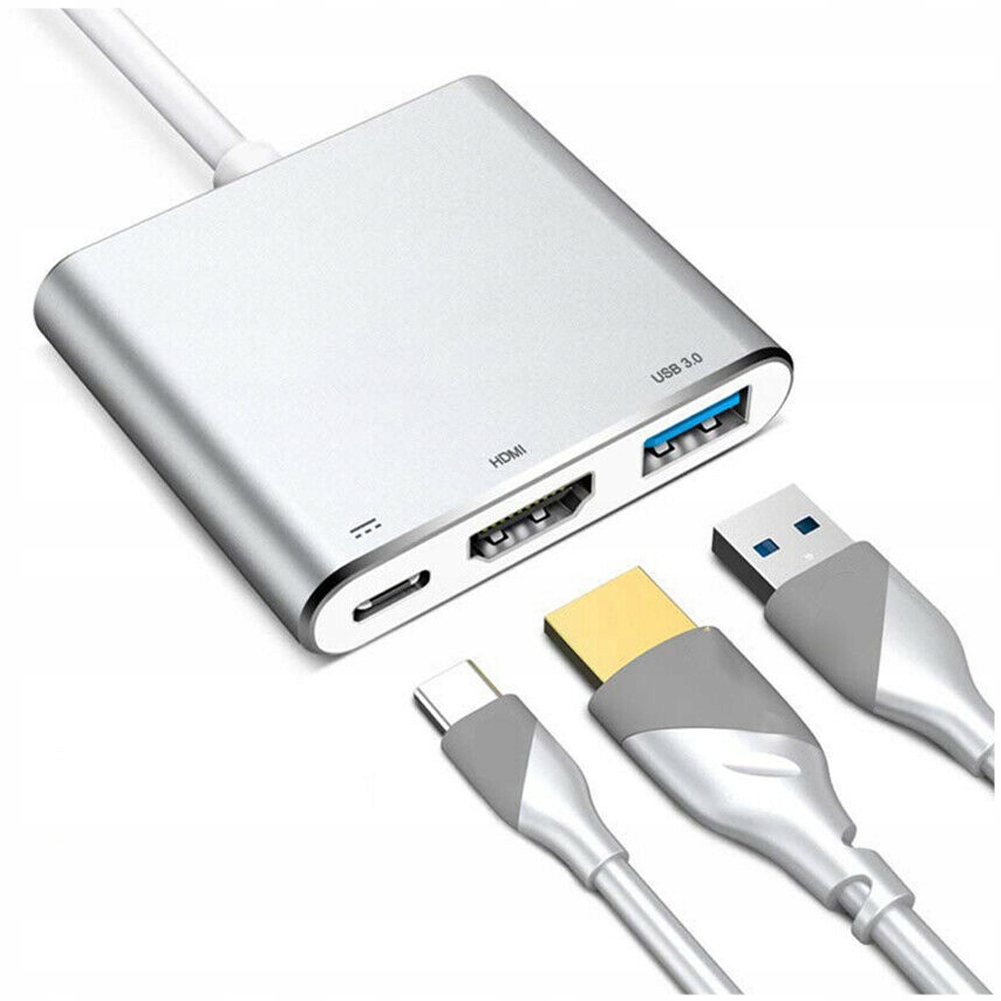 Купить Адаптер 3-в-1 HUB USB-C HDMI 4K MacBook: отзывы, фото, характеристики в интерне-магазине Aredi.ru