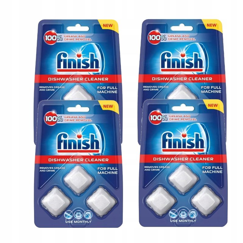 4x FINISH Tabletki Do Czyszczenia Zmywarki 3szt