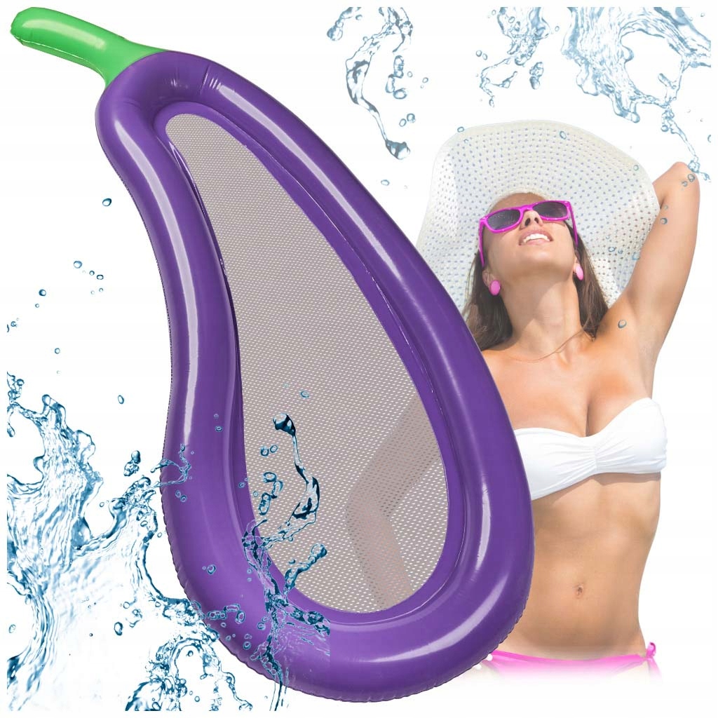 Materac dmuchany siateczkowy do pływania na basen wodę bakłażan XXL 240cm