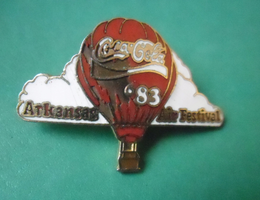 1983 Coca Cola Arkansas Air Festival .Balon.Pin