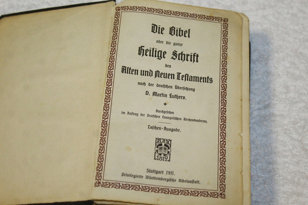 BIBLIA PO NIEMIECKU-MARTIN LUTHER-1911 ROK