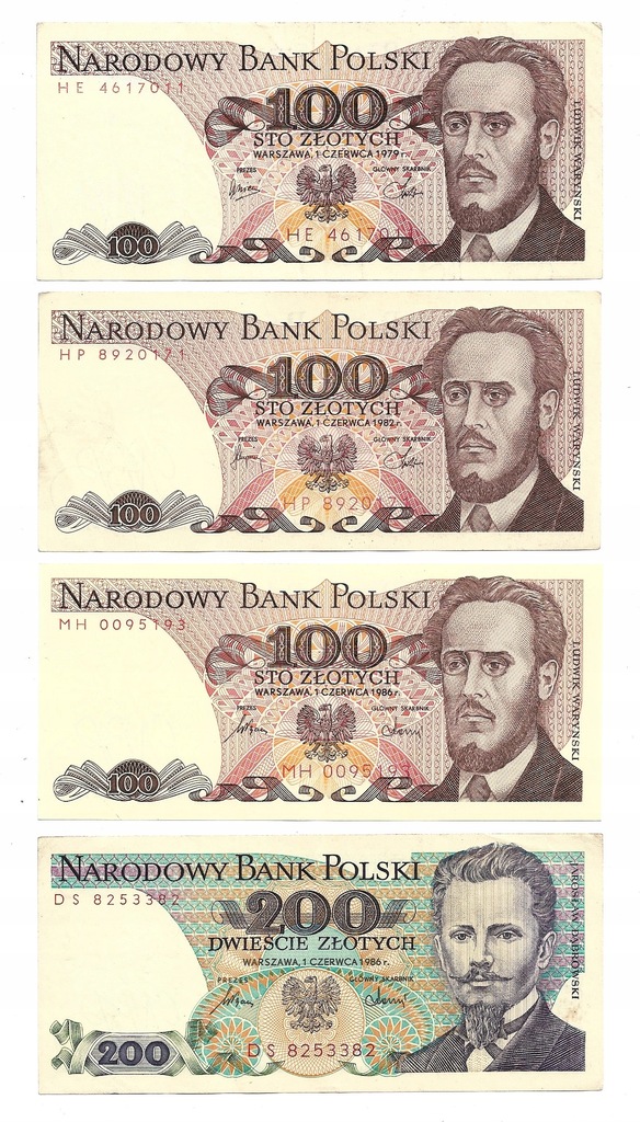 116 - Zestaw banknotów PRL