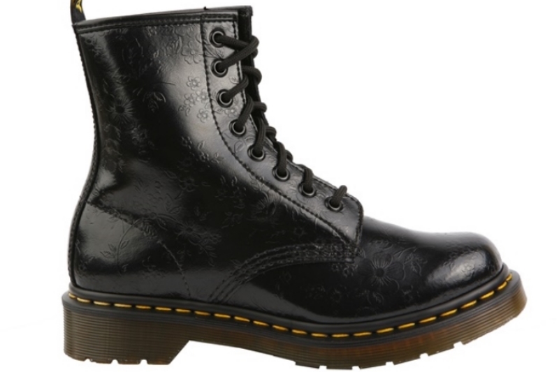 dr martens 1460 qq flowers black