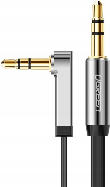 Kątowy płaski kabel UGREEN AV119 audio AUX 3,5mm m