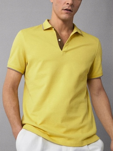 MASSIMO DUTTI T-SHIRTY KOŁNIERZYK POLO__M__E1