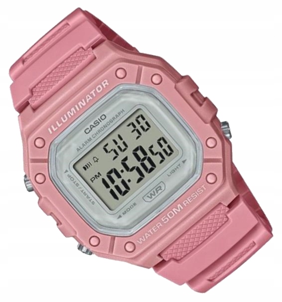 Sportowy zegarek damski na pasku Casio W-218HC 4AV