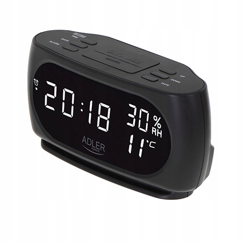 Zegar - Budzik z pomiarem temperatury i wilgotnośc