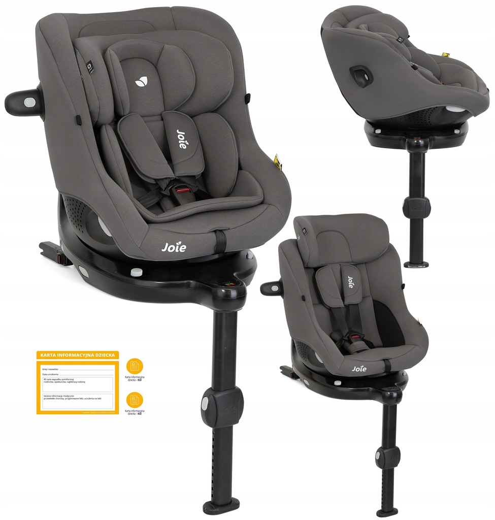 FOTELIK SAMOCHODOWY JOIE I-PIVOT I-SIZE 360 od 40 - 105 cm kol. THUNDER