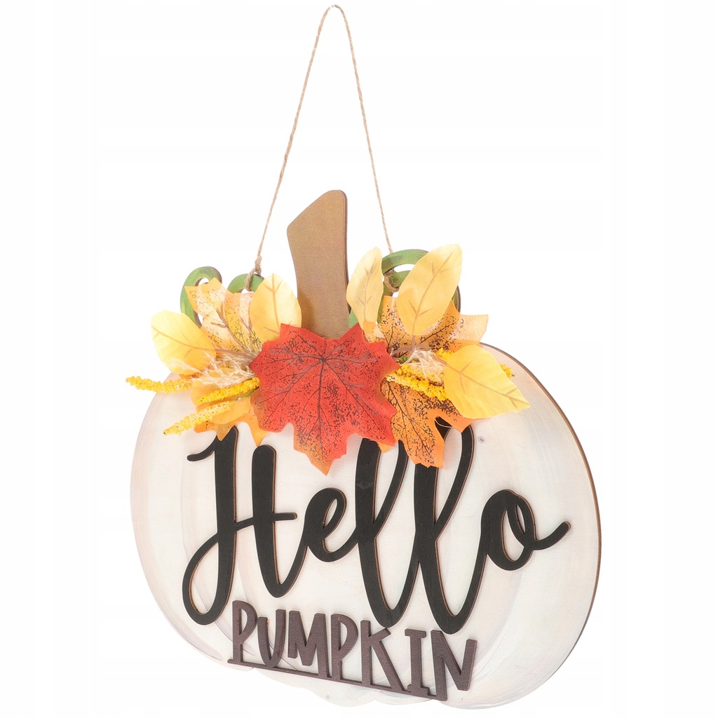 Thanksgiving Door Hanger Pumpkin Welcome Sign