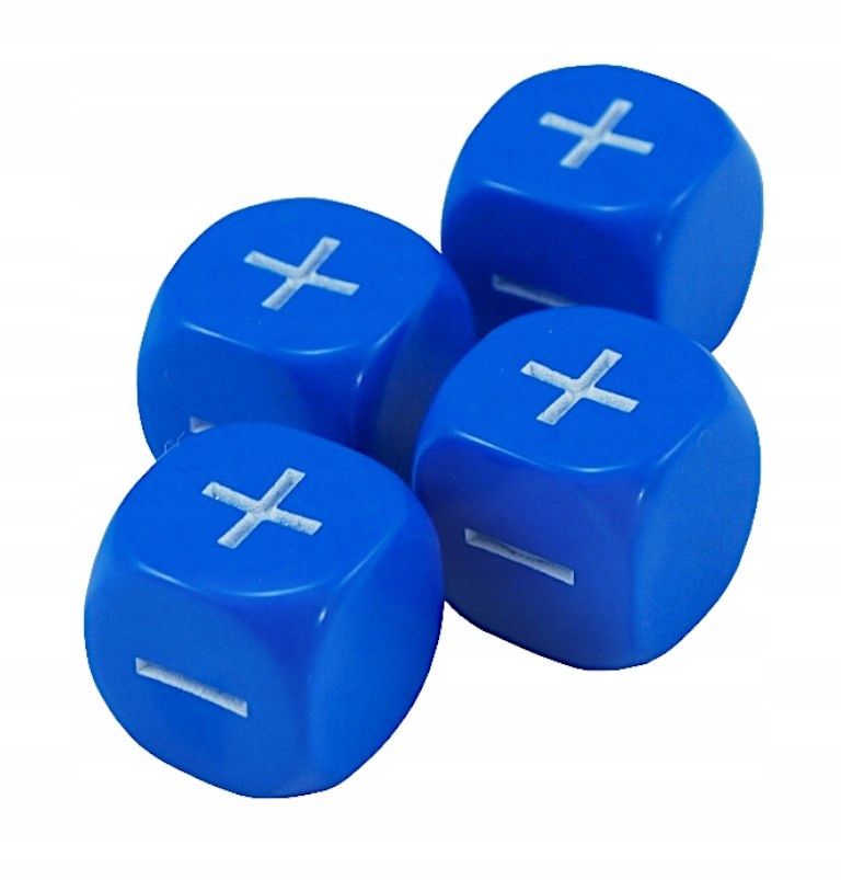 Kości Fudge Blue 4 kostki - fudge dice blue