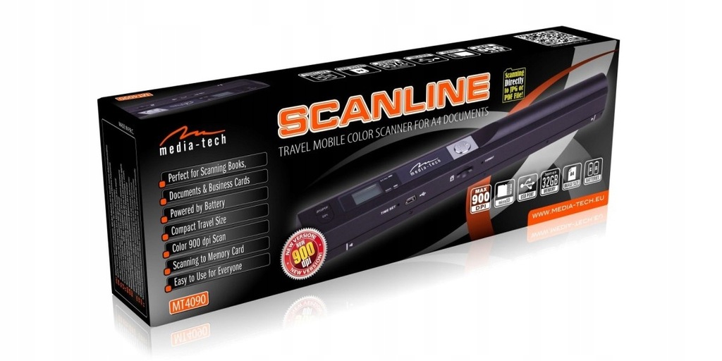 Купить Портативный сканер SCANLINE MT4090 V3.0 A4 с разрешением 900 точек на дюйм: отзывы, фото, характеристики в интерне-магазине Aredi.ru