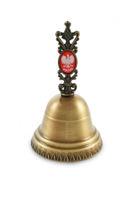 Dzwonek duży Dzwoneczek mosiężny Polska orzeł