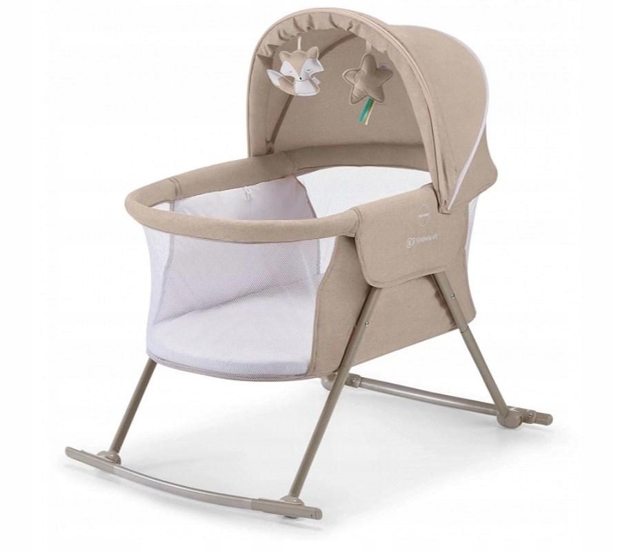 KINDERKRAFT ŁÓŻECZKO LOVI 3W1 BEIGE KOŁYSKA BUJAK