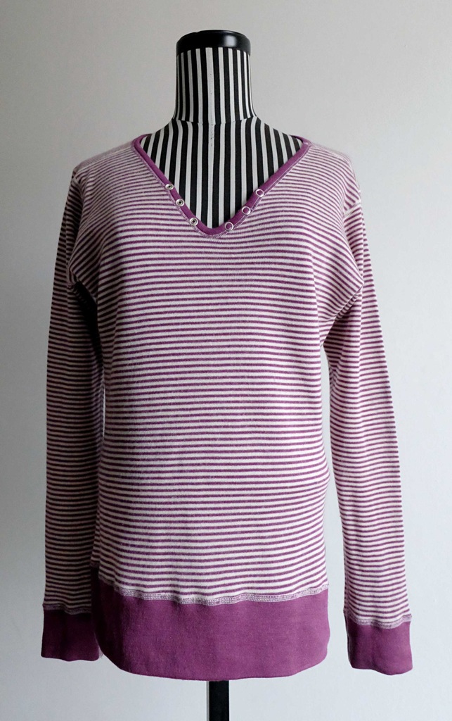 JANUS WOMAN 2 koszulka 100% merino wool paseczki L