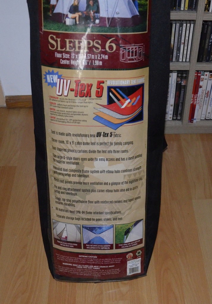 Namiot 6 osobowy /3 komory/ UVTEX 5 USA 8504399980 oficjalne