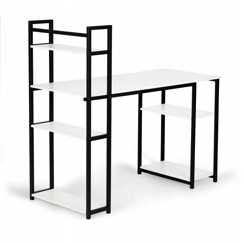 Купить БОЛЬШОЙ LOFT БЕЛЫЙ КОМПЬЮТЕРНЫЙ СТОЛ С КНИЖНЫМ ШКАФОМ: отзывы ...