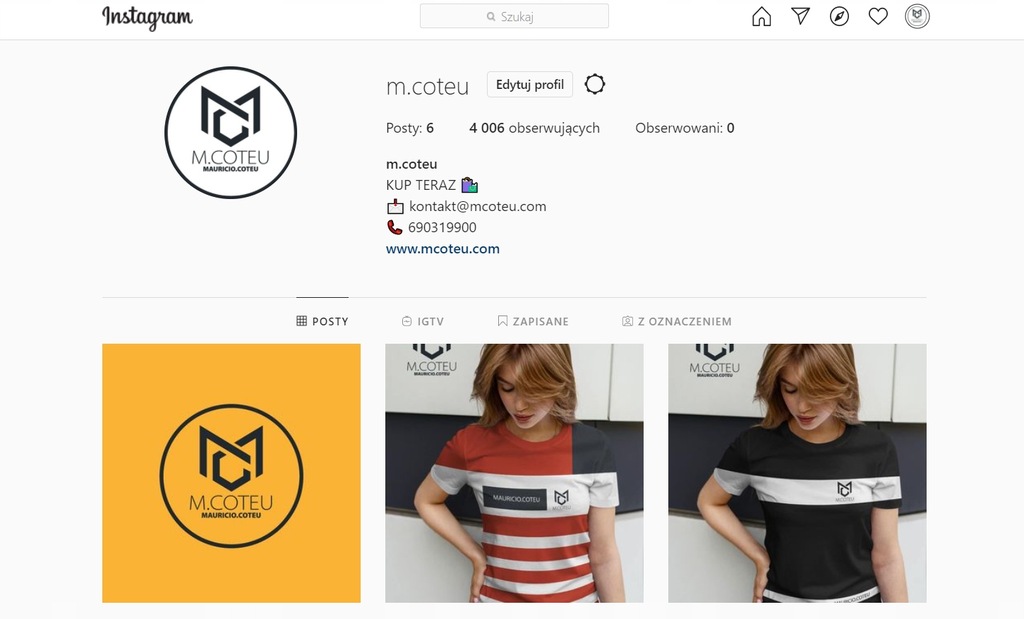 Profil Instagram ponad 4 tysiące Followersów