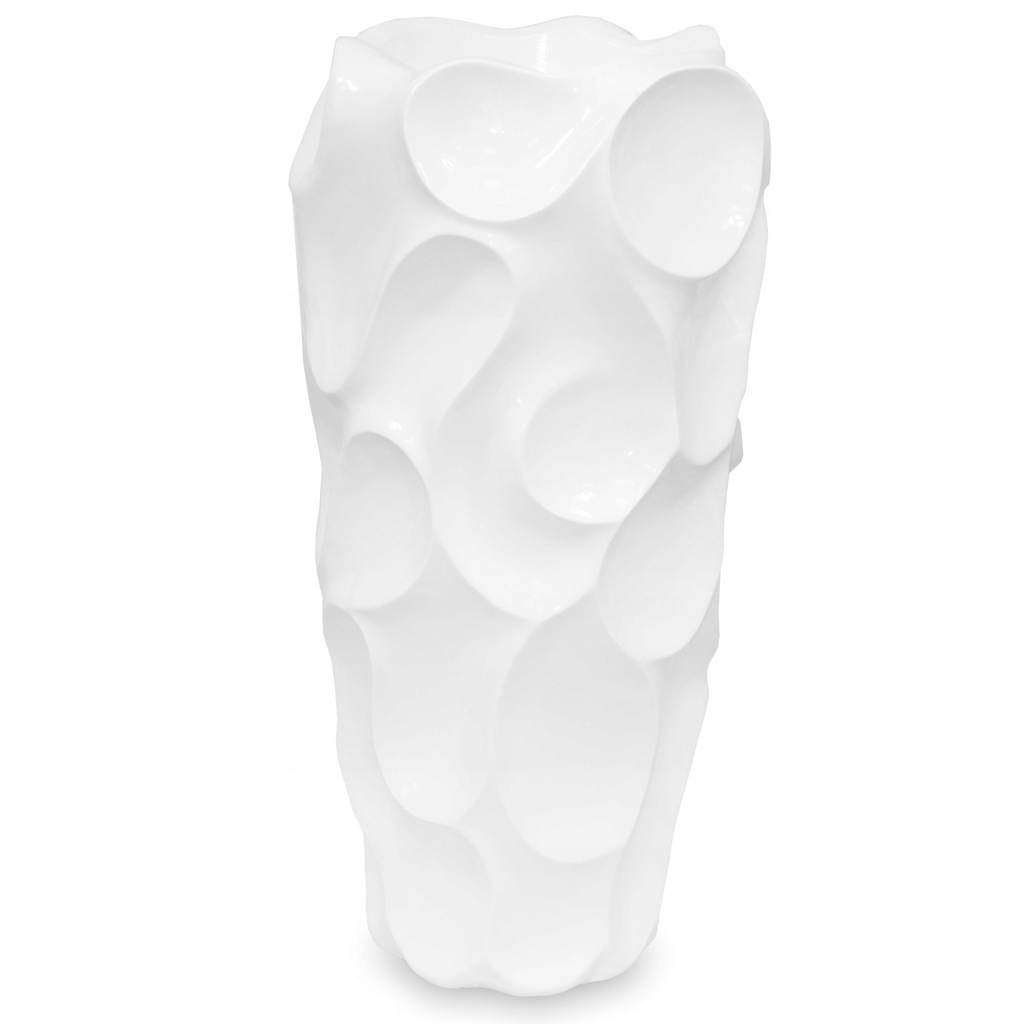 Biały nowoczesny dekoracyjny wysoki ceramiczny wazon donica