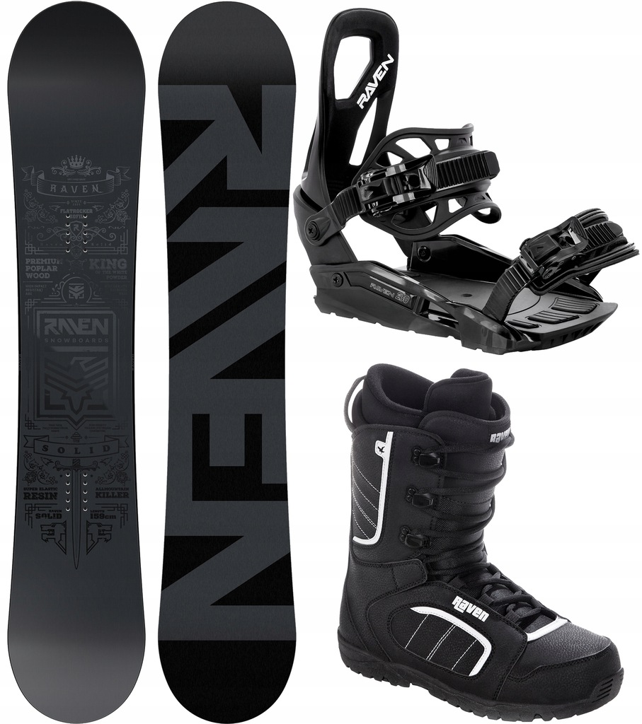 Snowboard RAVEN Solid Steel 149cm + wiązania S230 + buty Target