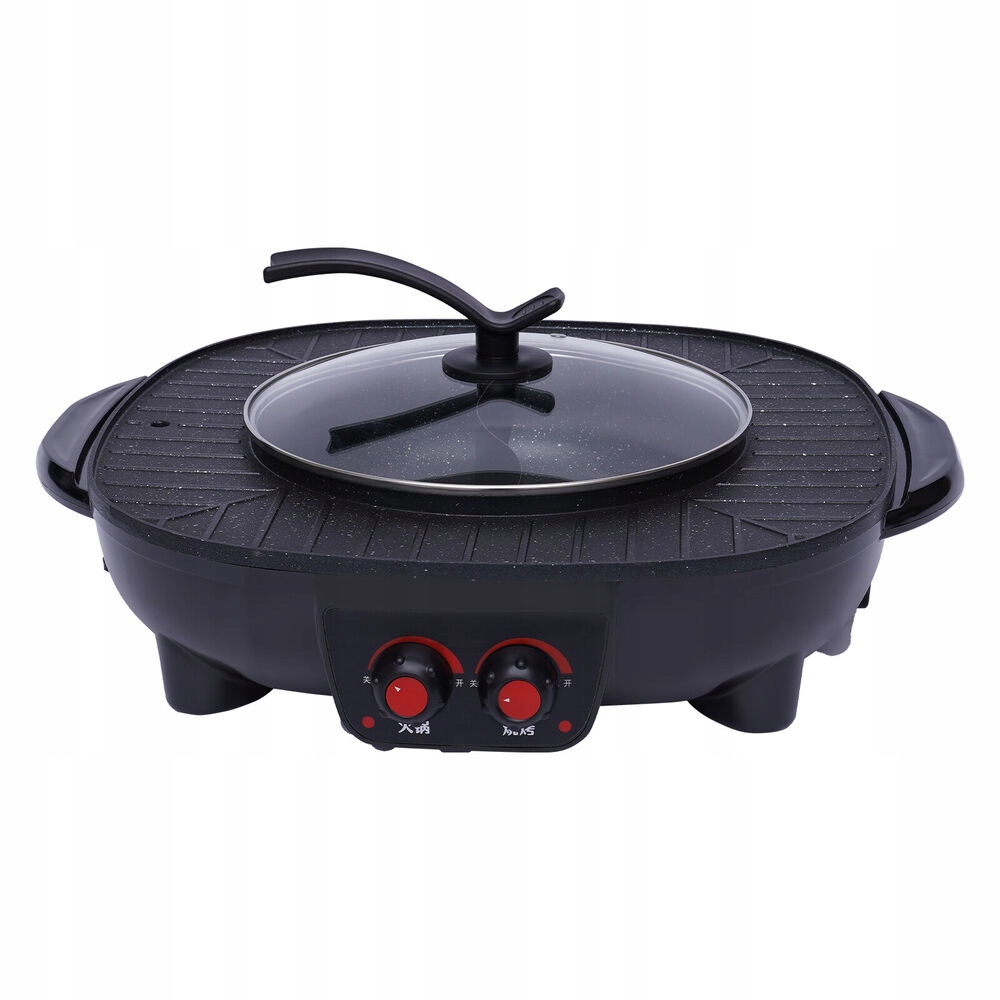 Elektryczny gorący garnek grill 2w1 42cm 2100w