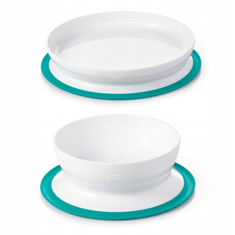 OXO TALERZYK + MISECZKA SILIKONOWA PRZYSSAWKA TEAL