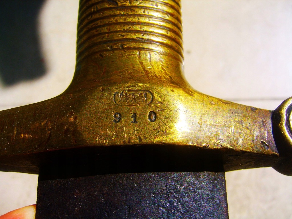 100% ORYG NAPOLEOŃSKA MIECZ TASAK 1813 R? BARDZO NISKI NR 910 SYGN.-WYKOPKI