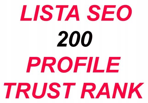 LISTA SEO 200 ADRESÓW NA 2023 - PROFILE PL TRUST