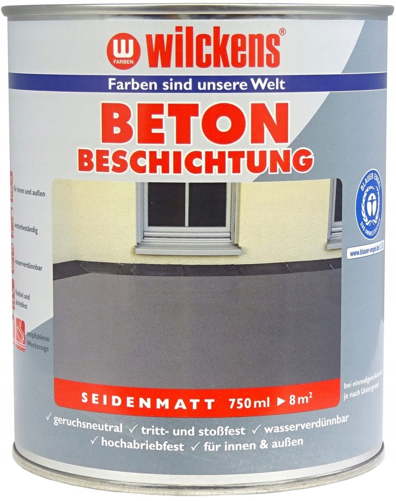 WILCKENS POWŁOKA BETONOWA LF, RAL 7001, 750 ML, SREBRNA/SZARA