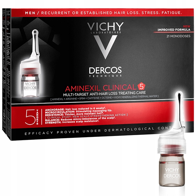Vichy Dercos Aminexil Clinical 5 Męski - 21 x 6 ml