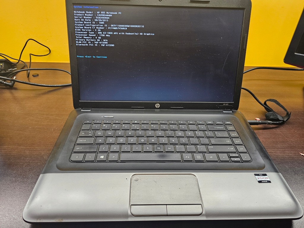 Laptop HP PROBOOK 655 15,6"/4GB RAM/325