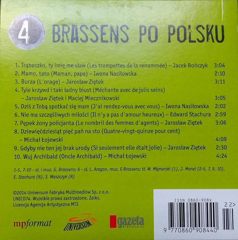 Купить Джордж Брассенс на польском языке: отзывы, фото, характеристики в интерне-магазине Aredi.ru