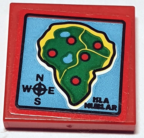 LEGO 2x2 TILE MAPA Isla Nebular 3068bpb1491 75934