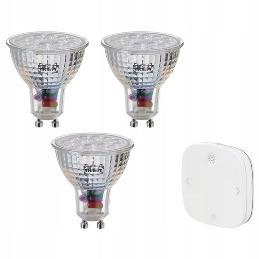 Zestaw LED GU10 Tradfri 3 barwy bieli 3000-6500 K