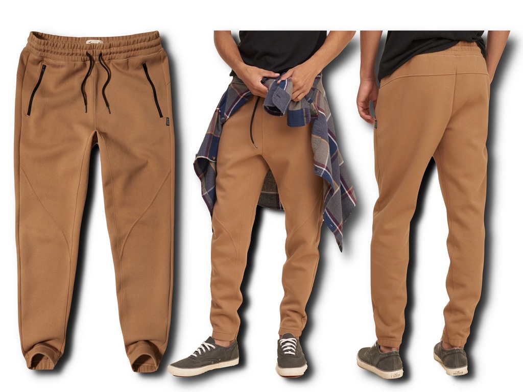 Spodnie Jogger Khaki HOLLISTER Abercrombie r. S