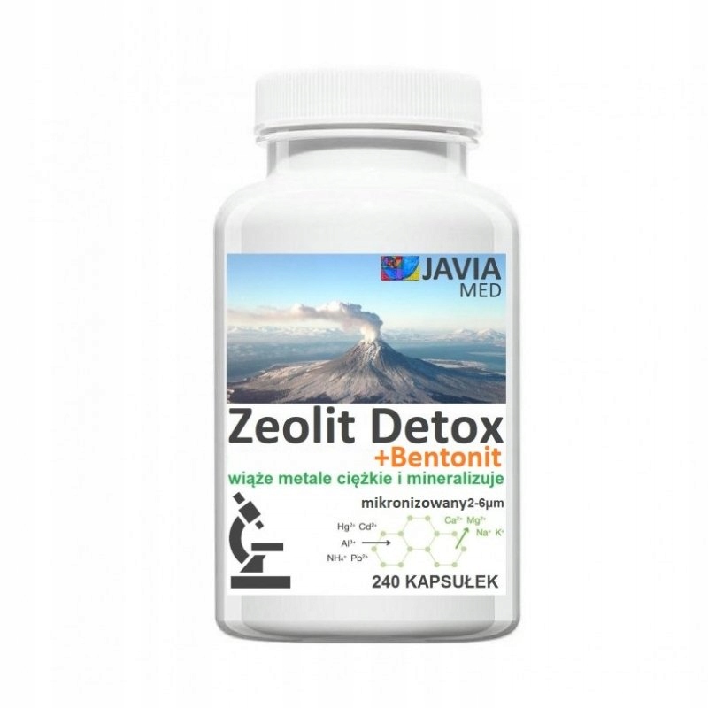 Zeolit Detox + Bentonit 240 kaps. Klinoptylolit