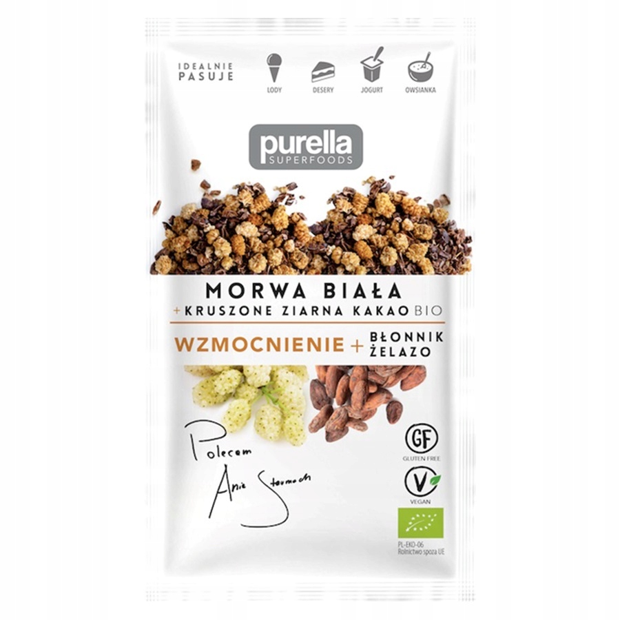 Purella Morwa biała 60% + kakao kruszone 40% 45 g