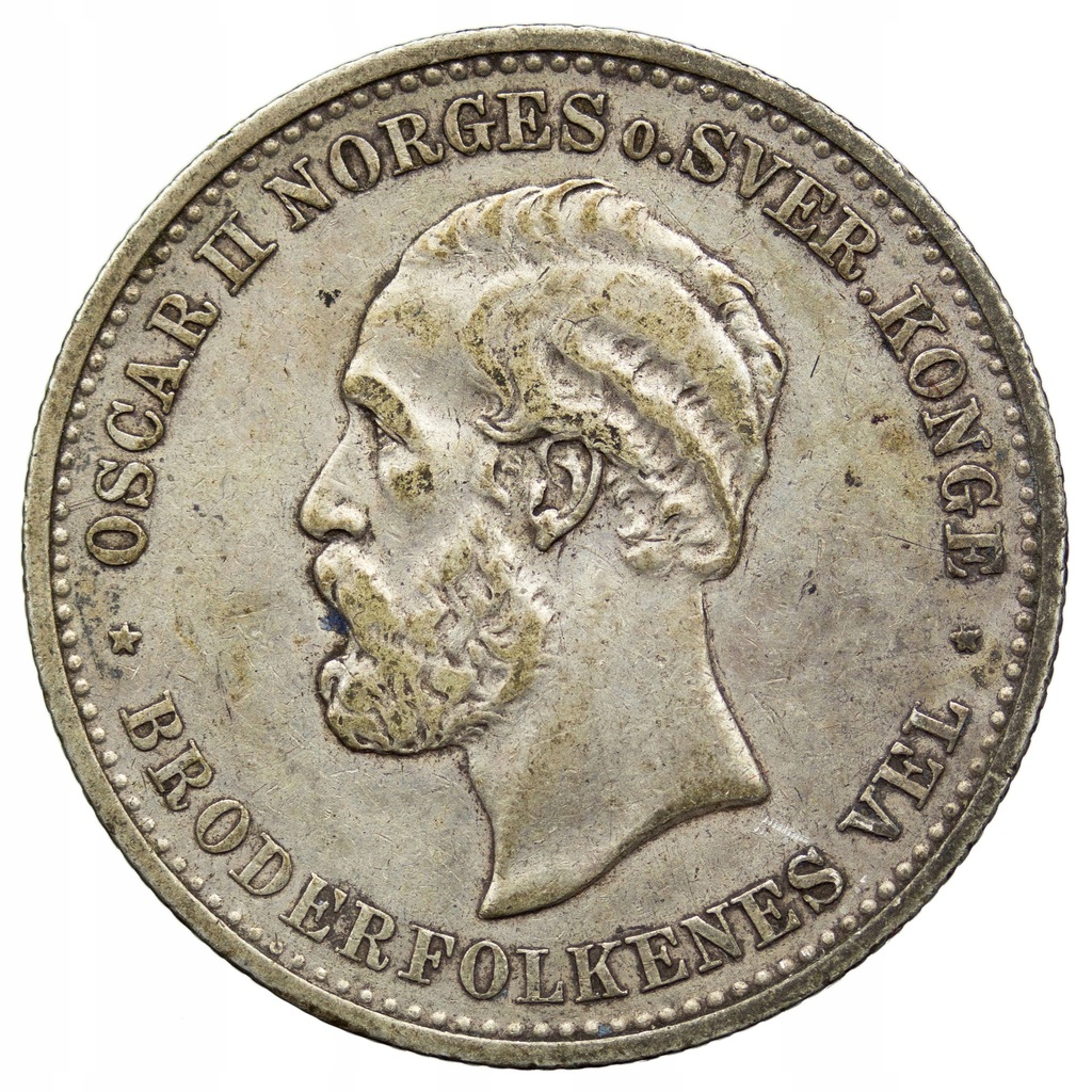 Szwecja, 2 korony 1902, Oskar II, st. 3+/2-